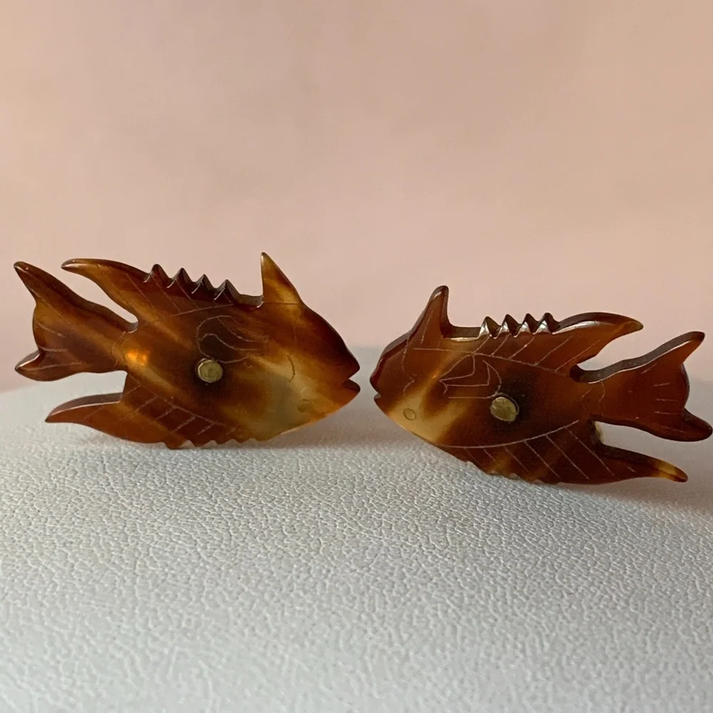 Antique 12k GF Tortoise  Cufflinks numbered